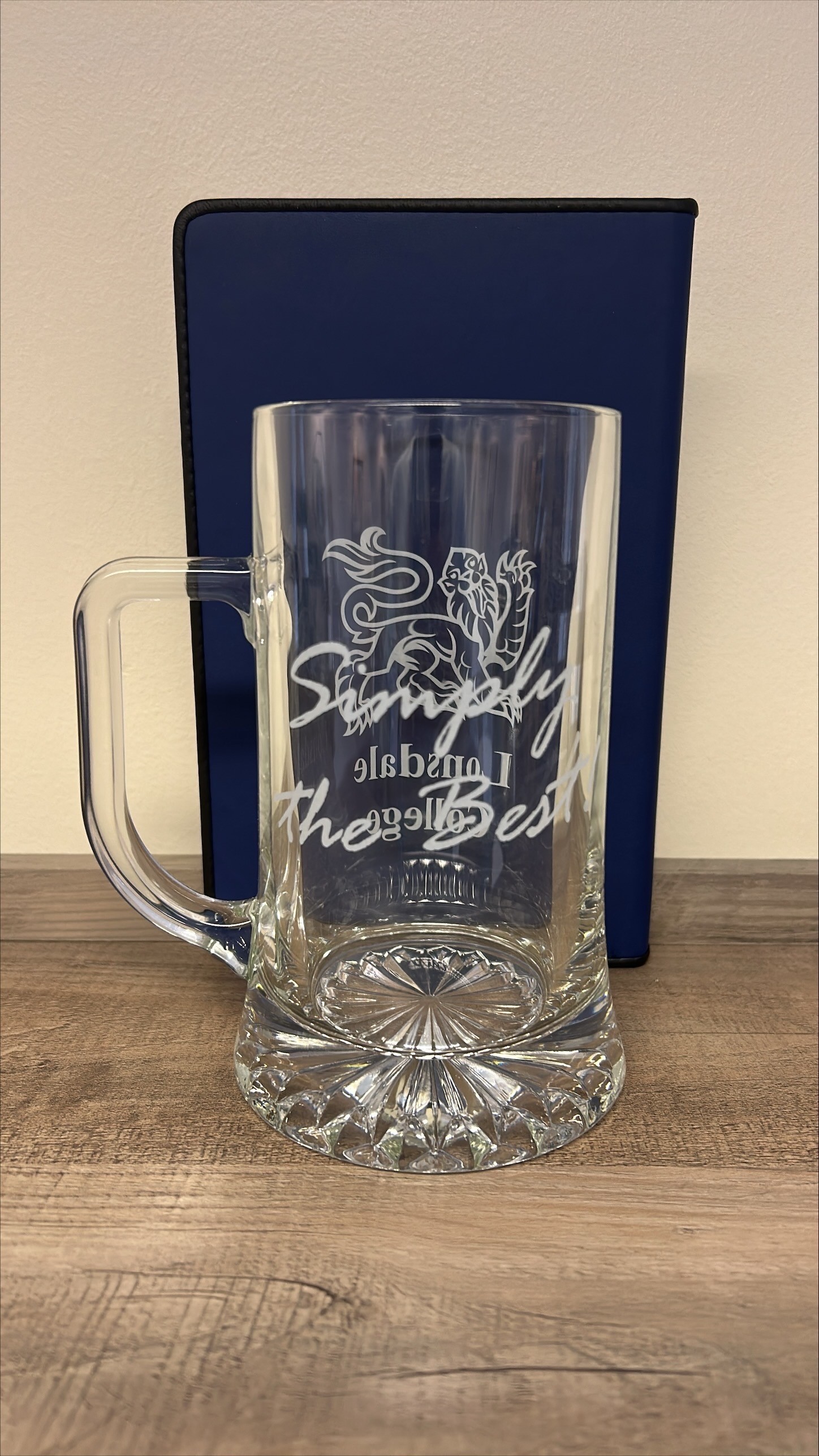 Lonsdale College Glass Tankard