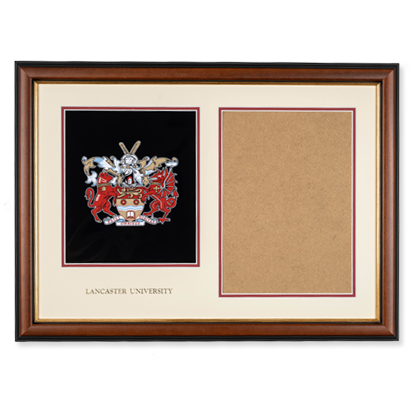 Lancaster University Mahogany Crest Frame